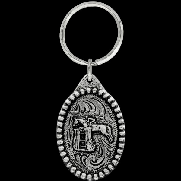 Leap into style with our Jumper Keychain. Expertly crafted, it's a tribute to the agility and precision of show jumping. Order now!